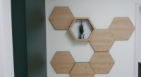 półki w kształcie heksagonu