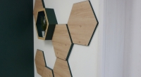 półki w kształcie heksagonu